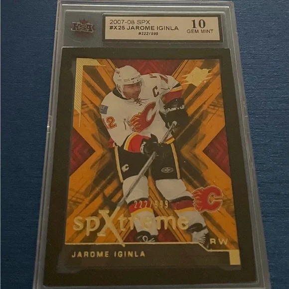 2007-08 SPX Graded 10 (ksa) Jarome Iginla Hockey Card - Picture 1 of 2